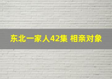 东北一家人42集 相亲对象